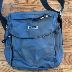 Tumi Black Nylon Crossbody Messenger Bag